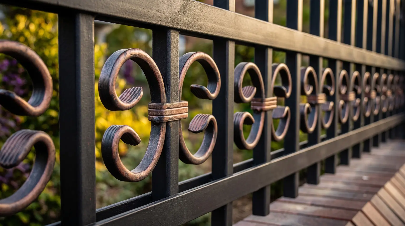 Ornamental wrought iron fencing installed in Austin, TX
